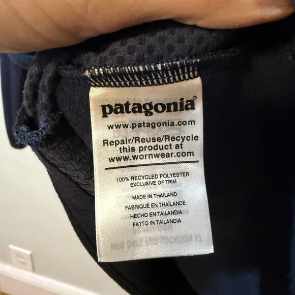 Patagonia Jacket Womens Medium Navy Better Sweater Full Zip Fleece Hooded - Picture 5 of 7